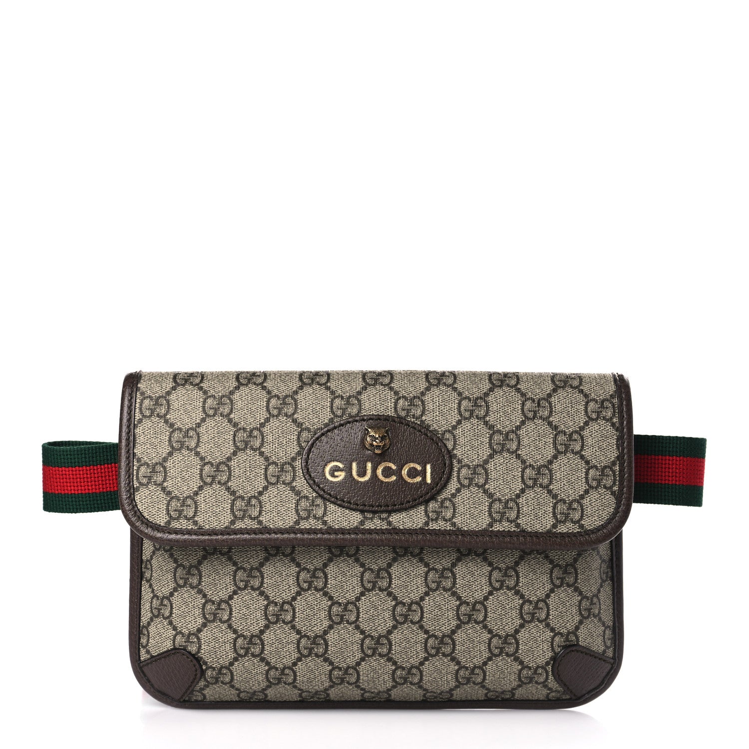 Gucci GG Supreme Monogram Neo Vintage Web Belt Bag Brown 1 of 9