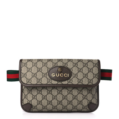 Gucci GG Supreme Monogram Neo Vintage Web Belt Bag Brown 1 of 9