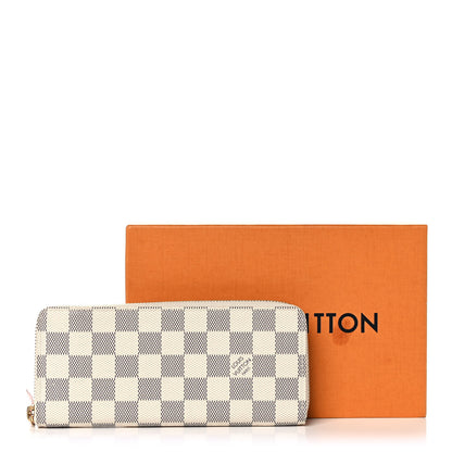 Louis Vuitton Damier Azur Clemence Wallet Rose Ballerine 10 of 10