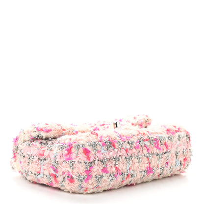 Chanel Tweed Quilted Mini Rectangular Flap Light Pink Silver Blue 3 of 10