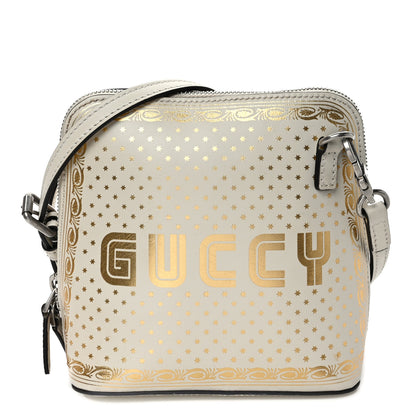 Gucci X SEGA Calfskin GUCCY Stars Mini Dome Shoulder Bag Mystic White Gold 1 of 9