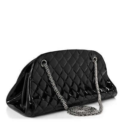 Chanel Patent Quilted Medium Just Mademoiselle Black 2 of 9