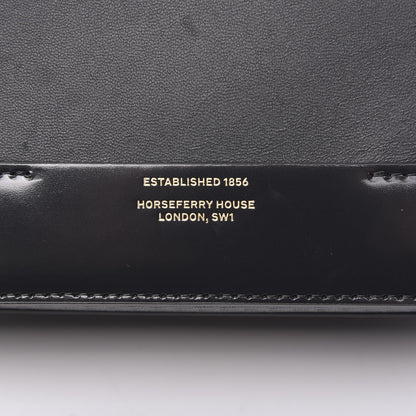Burberry Calfskin Lizard Embossed Two Tone Small Grace Bag Black 7 of 11