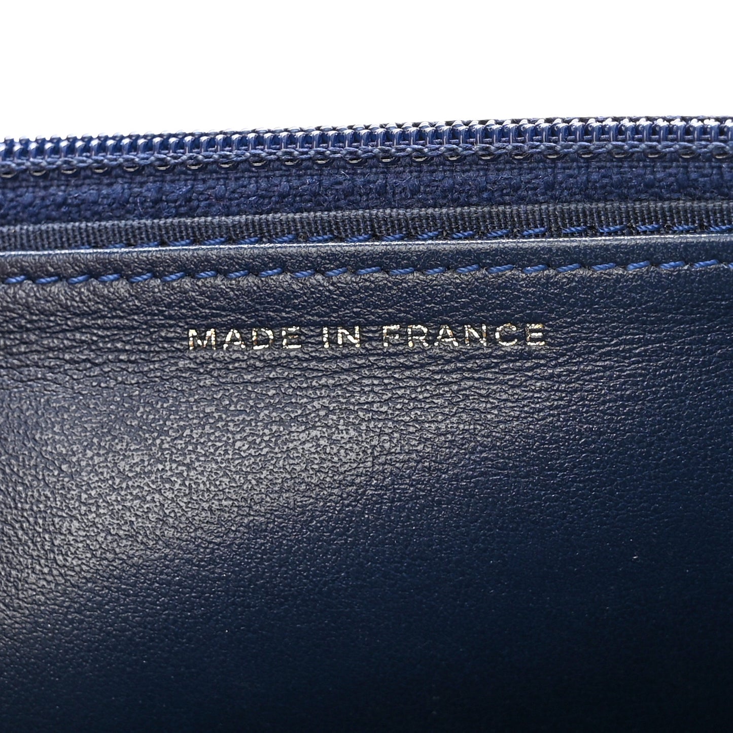 Caviar Quilted Boy Wallet On Chain WOC Navy