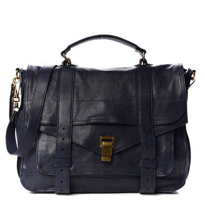 Proenza Schouler Lambskin Large PS1 Satchel Midnight 1 of 8