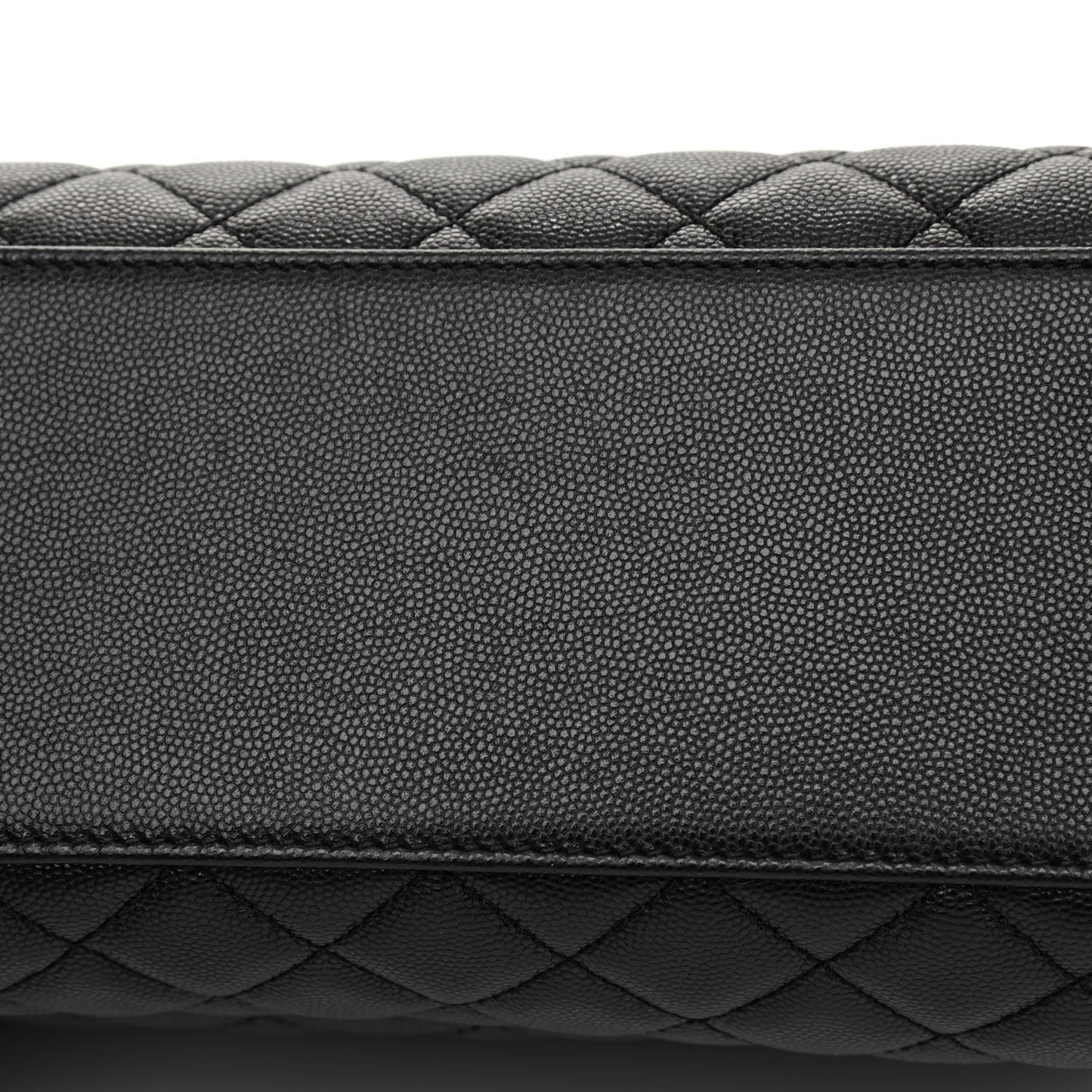 Caviar Quilted Medium Coco Handle Flap Black