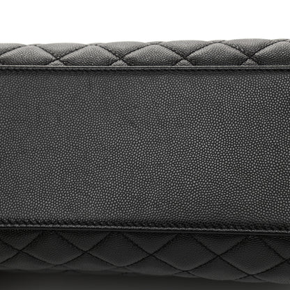 Chanel Caviar Quilted Medium Coco Handle Flap Black 22 of 27