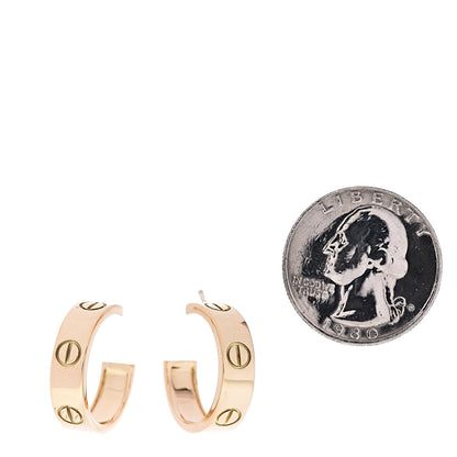 Cartier 18K Yellow Gold 5.5mm LOVE Hoop Earrings 2 of 5