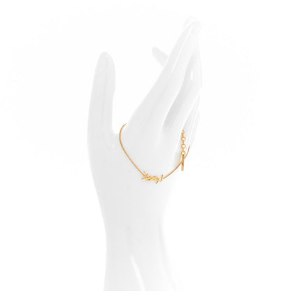 Saint Laurent Brass Monogram Charm Bracelet Gold 2 of 4