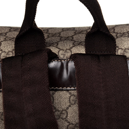 Gucci GG Supreme Monogram Large Interlocking G Double Buckle Backpack Dark Brown 16 of 16
