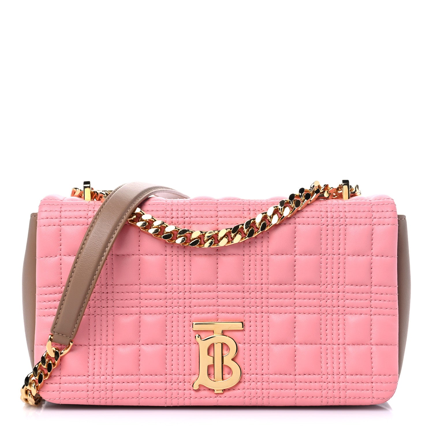 Burberry Lambskin Quilted Small Lola Bag Peony Camel 1 of 9