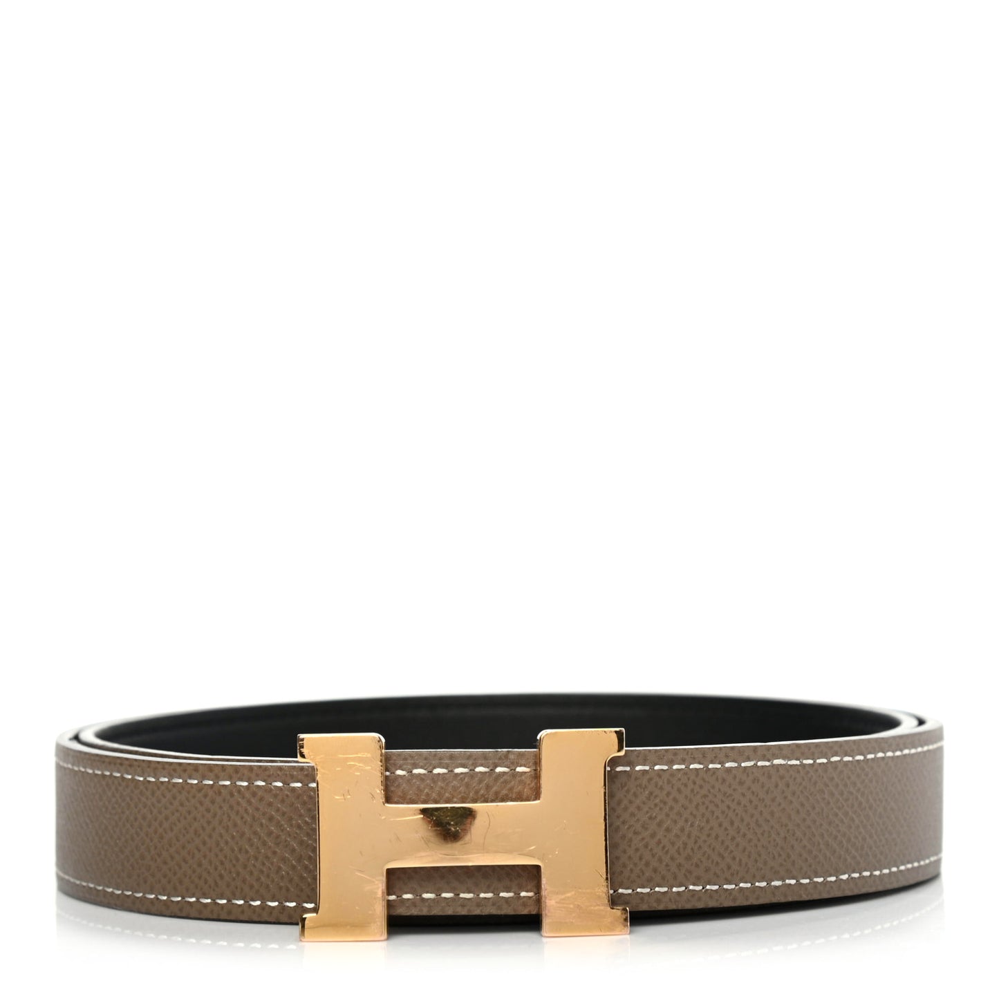 Swift Epsom 24mm Mini Constance H Belt 80 Black Etoupe