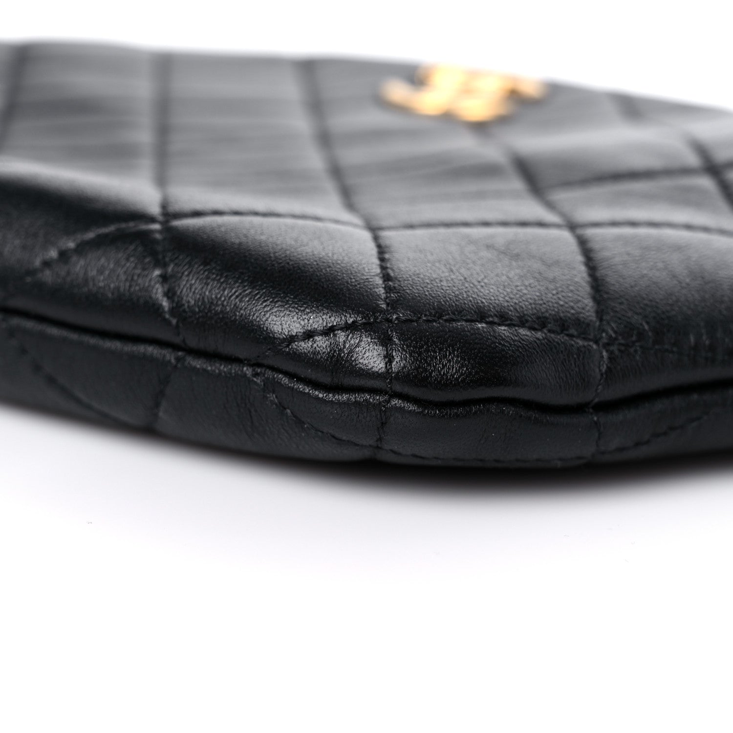 Chanel Lambskin Quilted Pearl Crown Clutch Bag Black 9 of 13