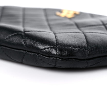 Chanel Lambskin Quilted Pearl Crown Clutch Bag Black 9 of 13