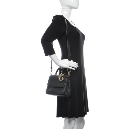 Christian Dior Bullcalf Mini Be Dior Flap Black Fraise 3 of 18