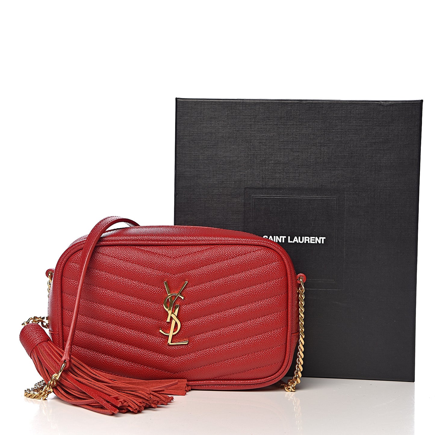 Grain De Poudre Matelasse Monogram Mini Lou Camera Bag Eros Red