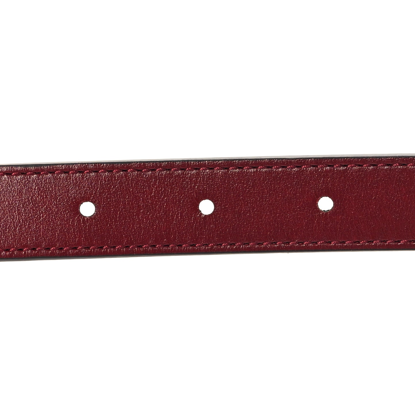 GG Supreme Monogram Plutone Calfskin Double G Reversible 20mm Belt 85 34 Beige Rosso Ancora