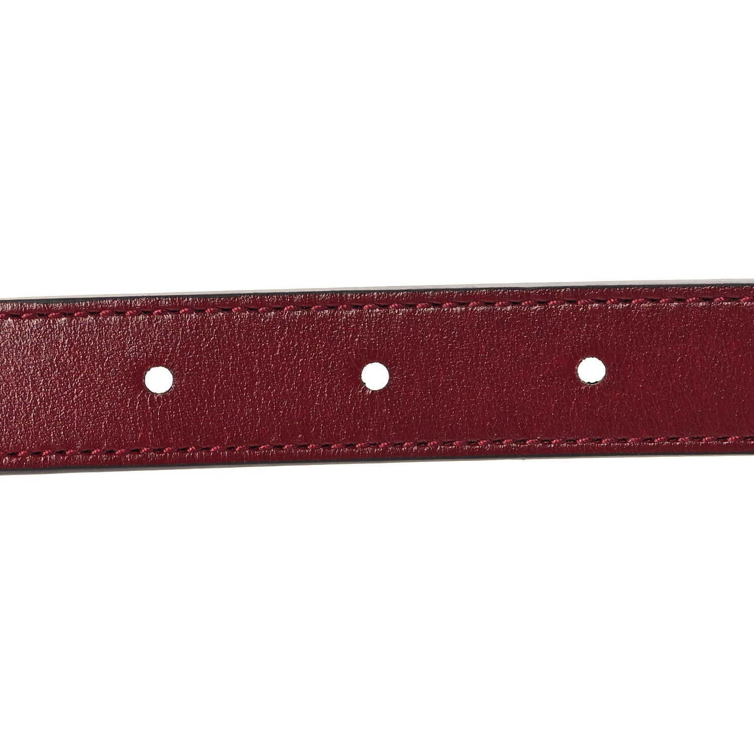 Gucci GG Supreme Monogram Plutone Calfskin Double G Reversible 20mm Belt 85 34 Beige Rosso Ancora 4 of 5