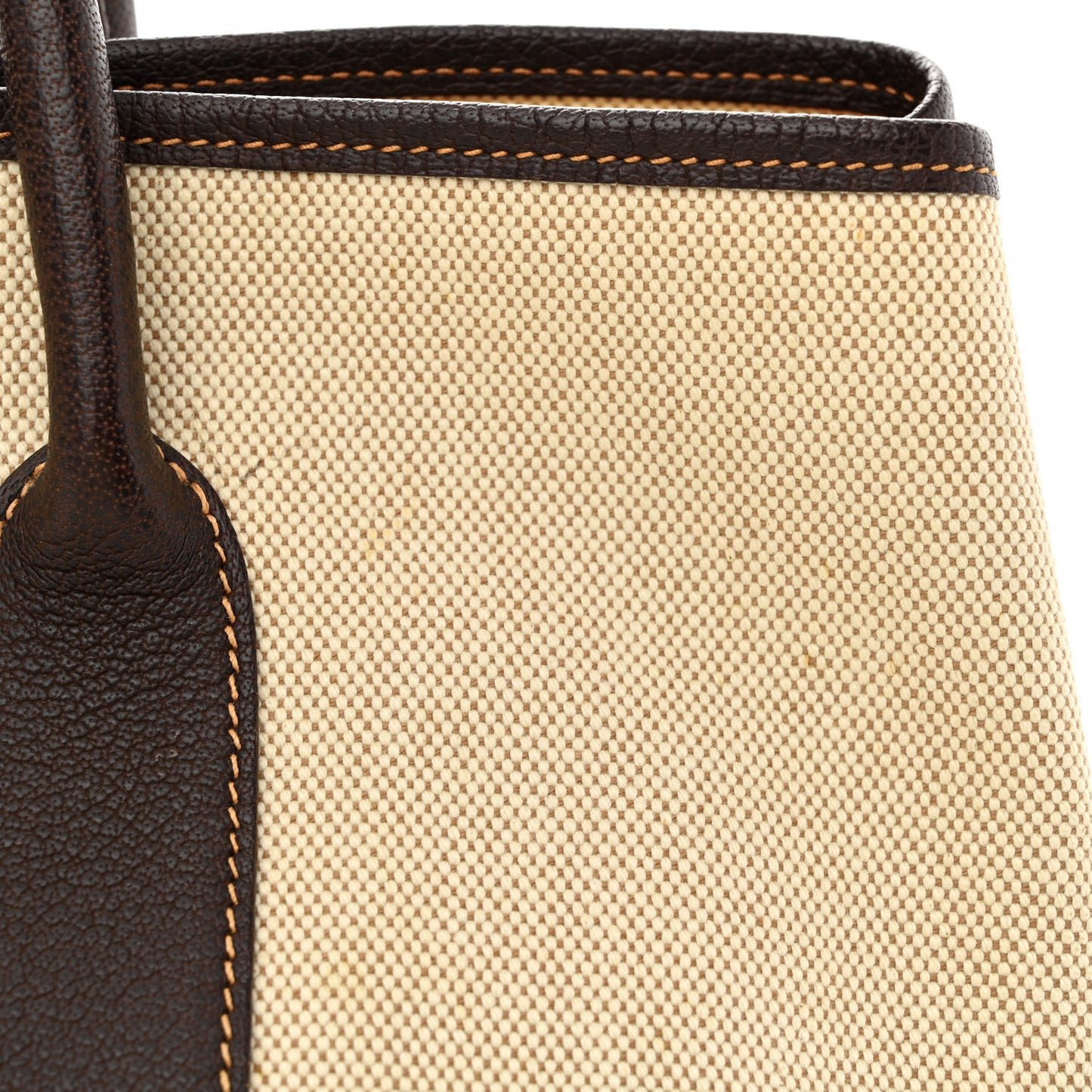 Buffle Skipper Toile Garden Party 36 MM Tote Marron Fonce