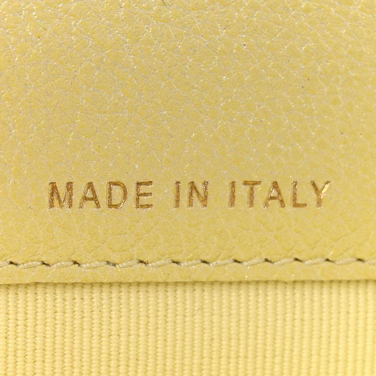Cloudy Pearly Goatskin Quilted Flap Card Holder Wallet Light Yellow