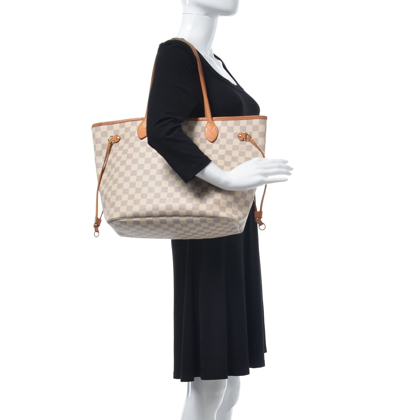 Damier Azur Neo Neverfull MM Rose Ballerine