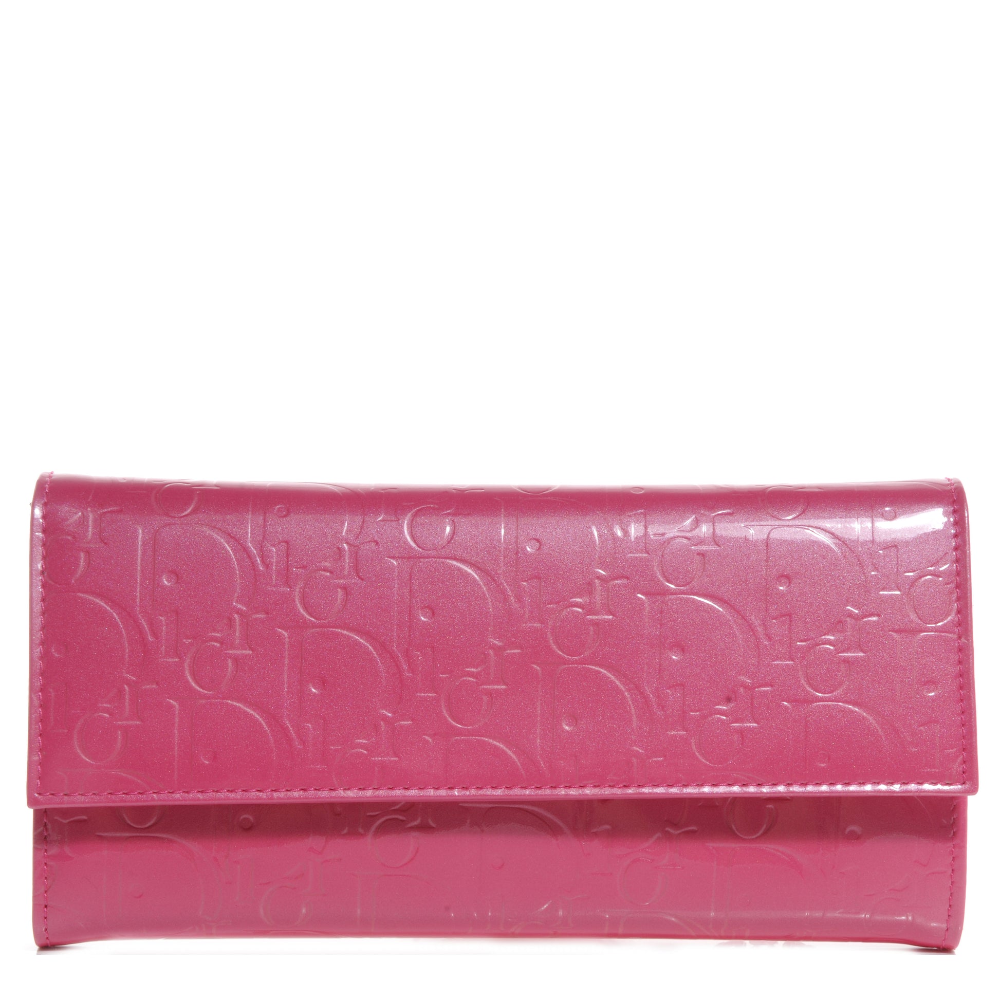 Christian Dior Patent Ultimate Rendez-Vous Convertible Wallet Fuchsia 1 of 8