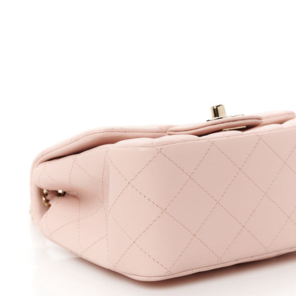 Chanel Lambskin Quilted Mini Square Flap Light Pink 10 of 13