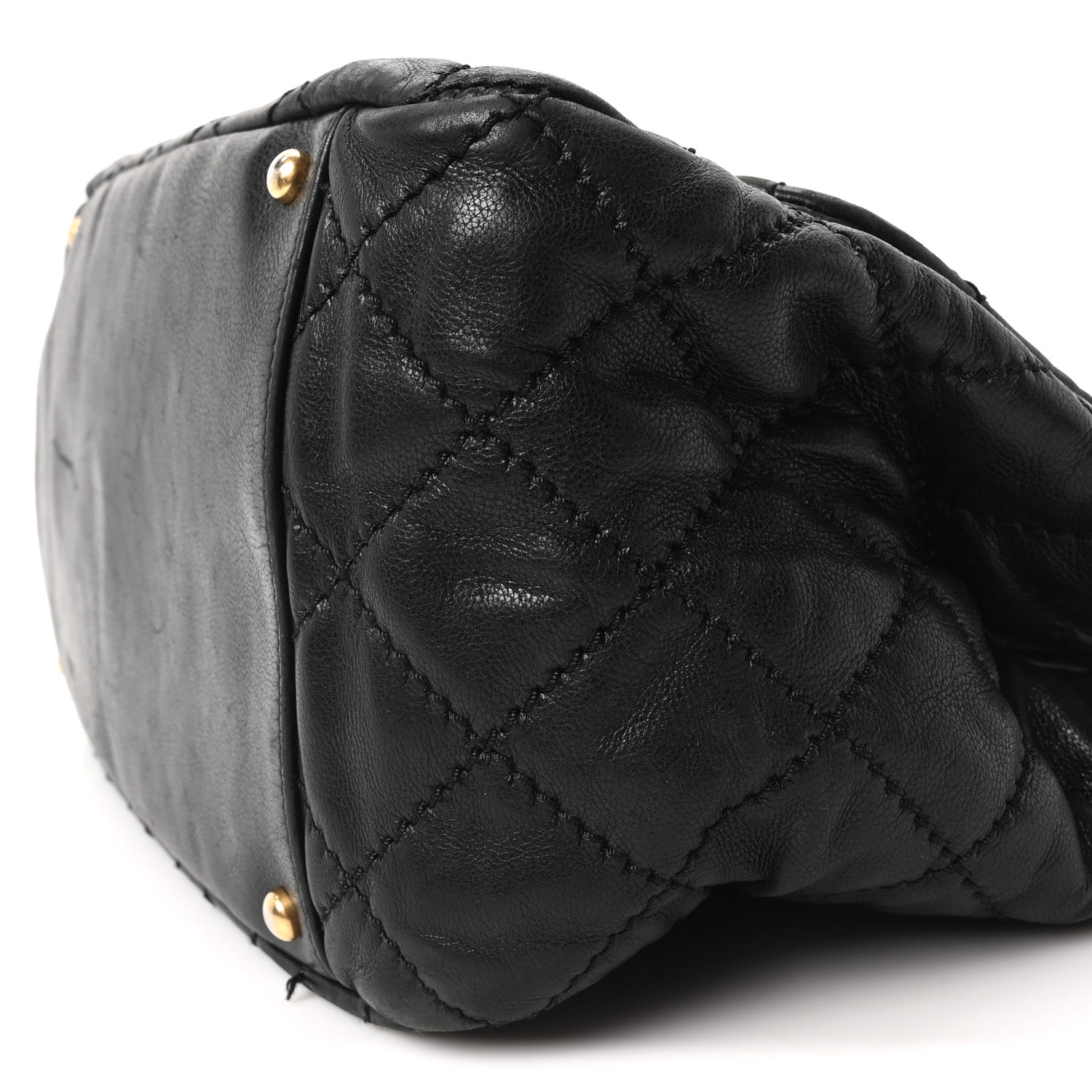 Chanel Aged Calfskin Quilted Accordion Flap Black 10 of 10