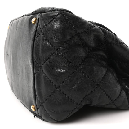 Chanel Aged Calfskin Quilted Accordion Flap Black 10 of 10