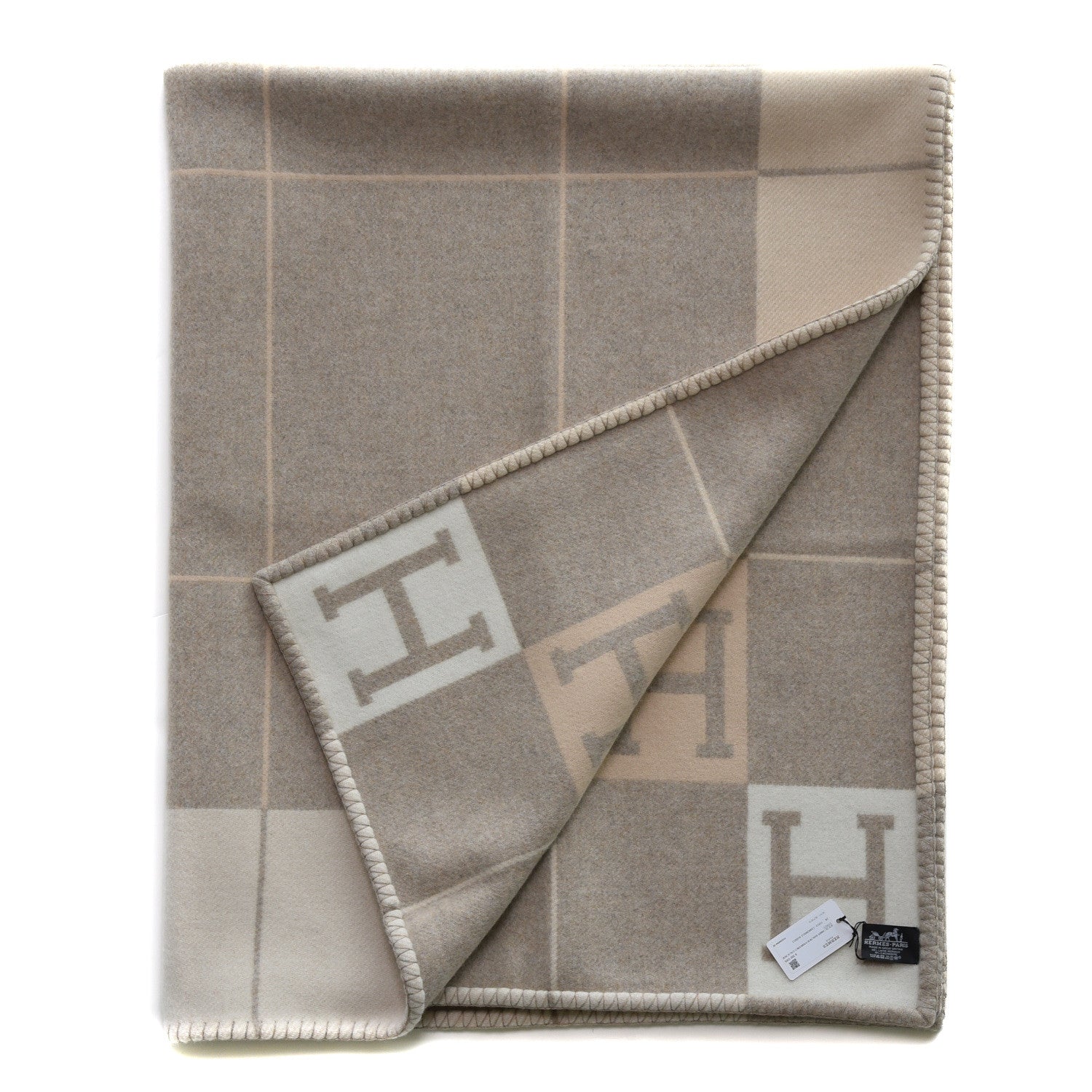 Hermes Wool Cashmere Avalon III Blanket Coco Camomille 2 of 4