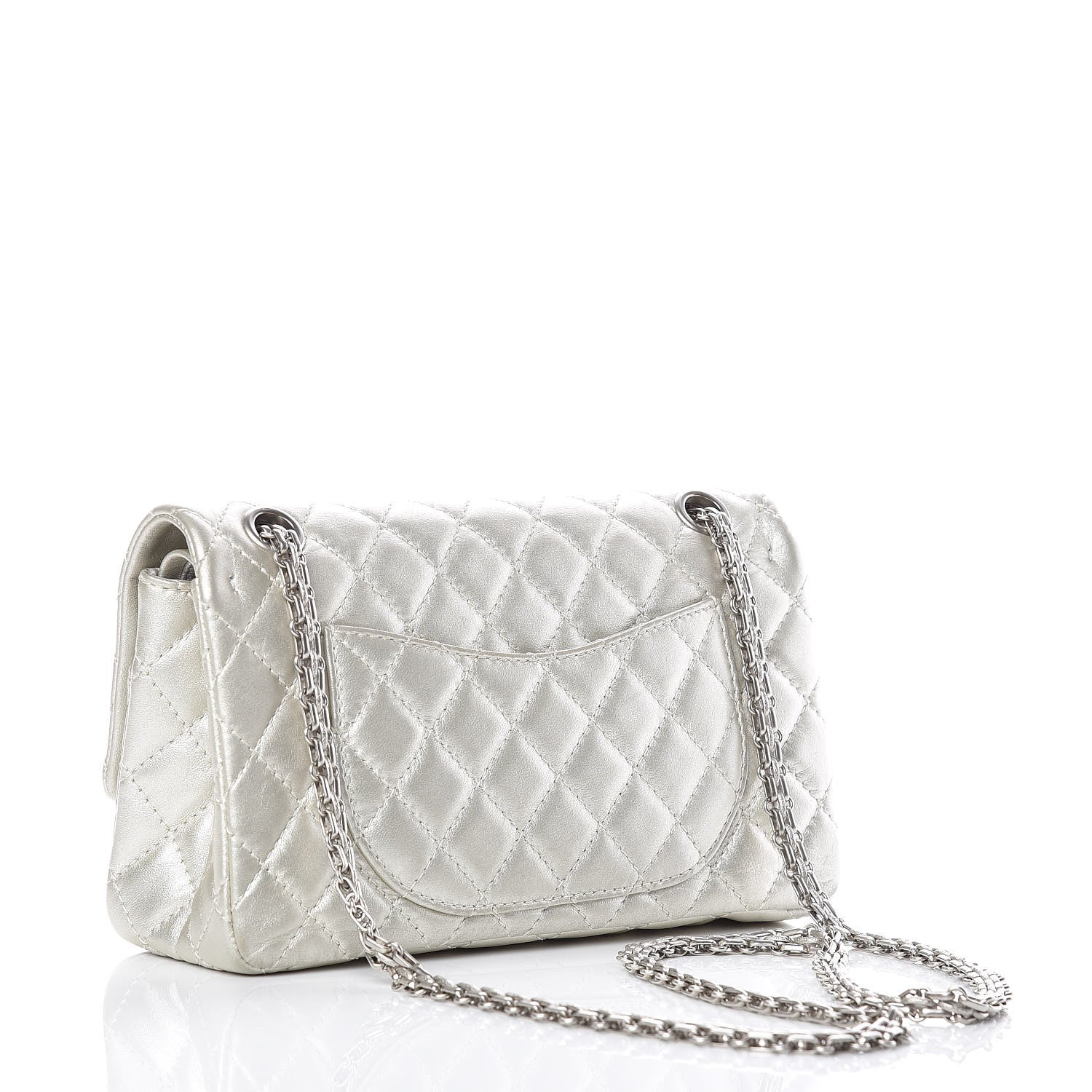 Chanel Metallic Aged Calfskin 2.55 Reissue 225 Flap Silver 4 of 11