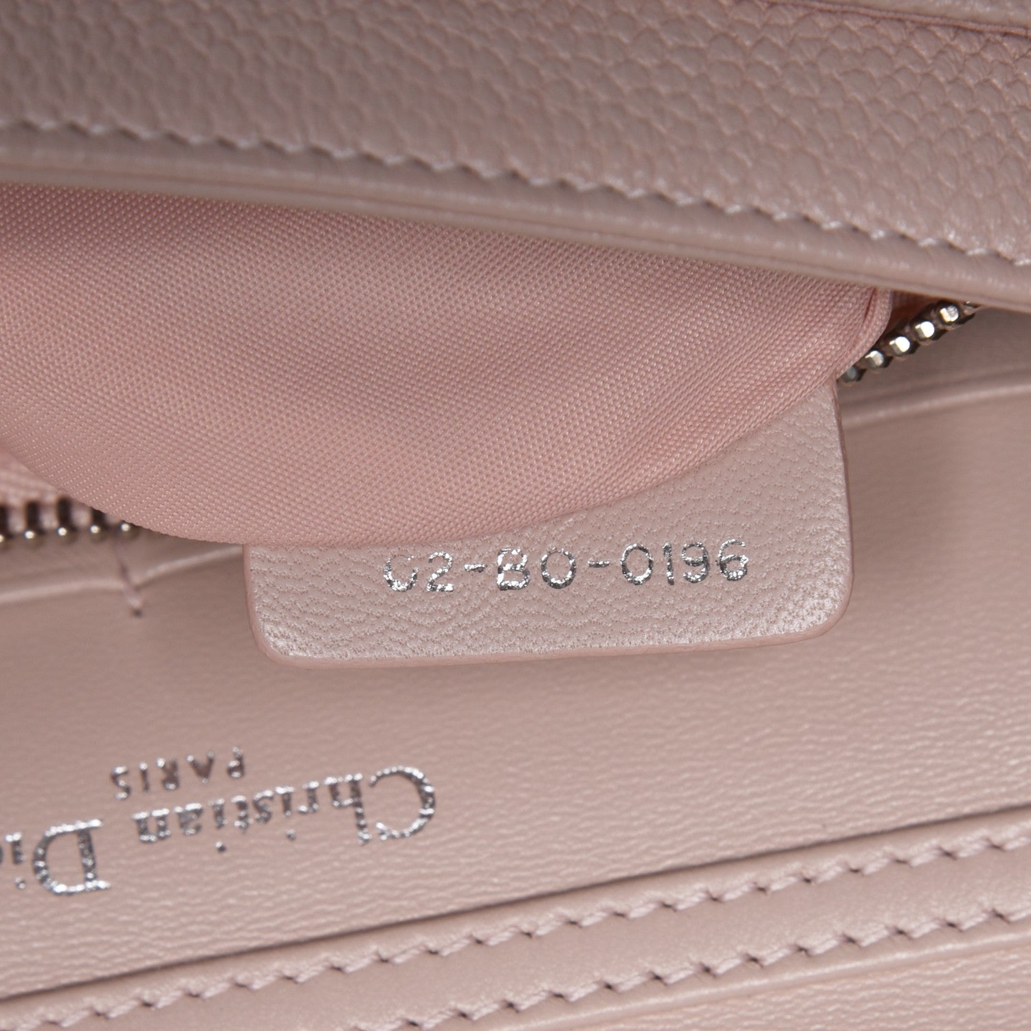 Christian Dior Grained Calfskin Diorama Wallet on Chain Pouch Rose Poudre 8 of 8