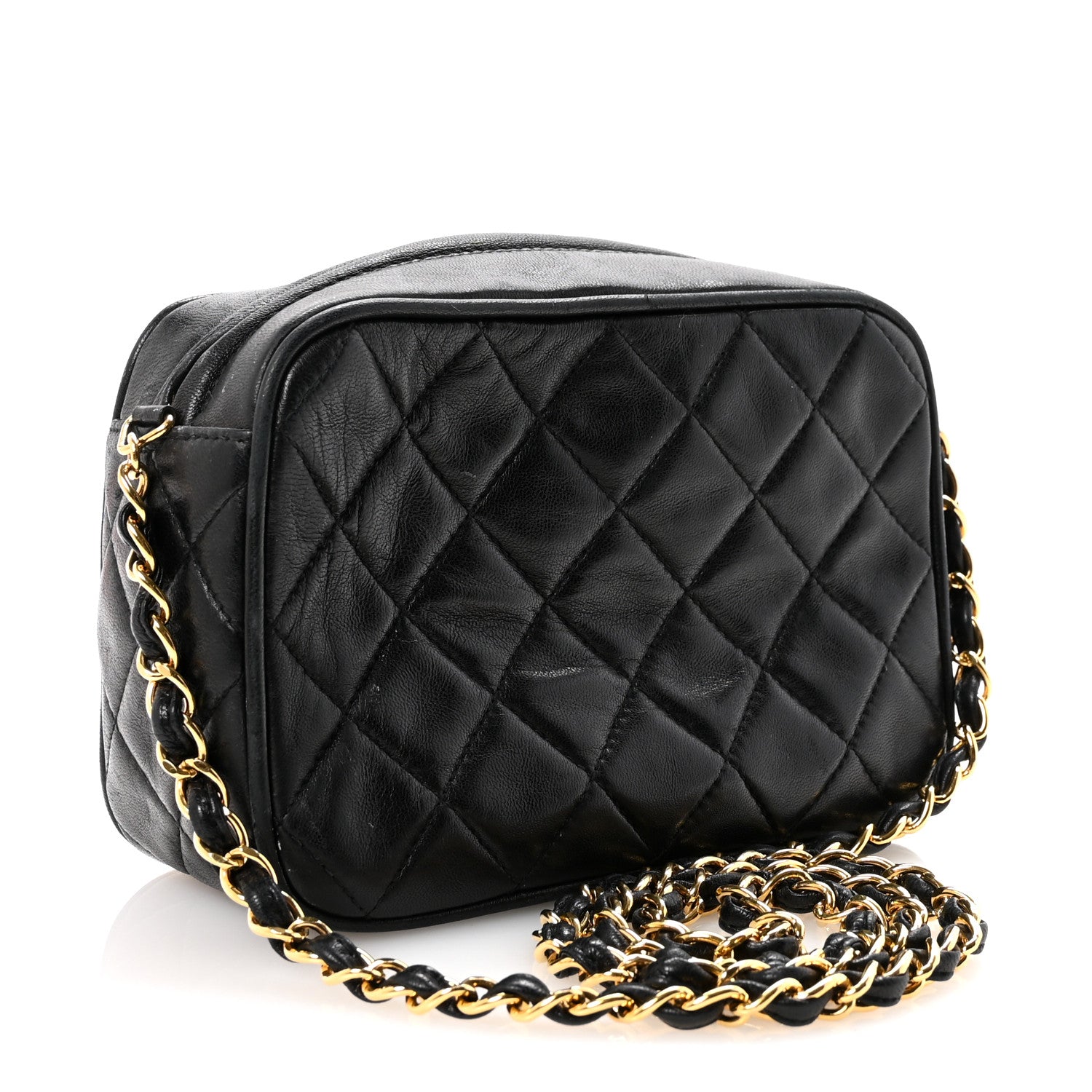 Chanel Lambskin Quilted Tassel Camera Case Black Black 3 of 12