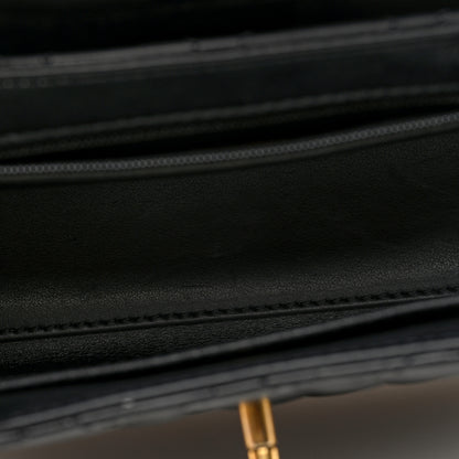 Chanel Shiny Aged Calfskin Quilted Nano Kelly Shopper Black 5 of 10