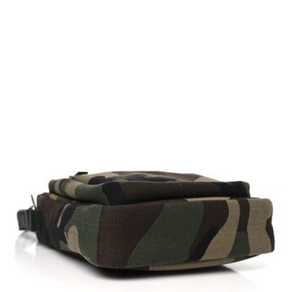 Saint Laurent Canvas Calfskin Camouflage Sid Messenger Bag Green 4 of 8