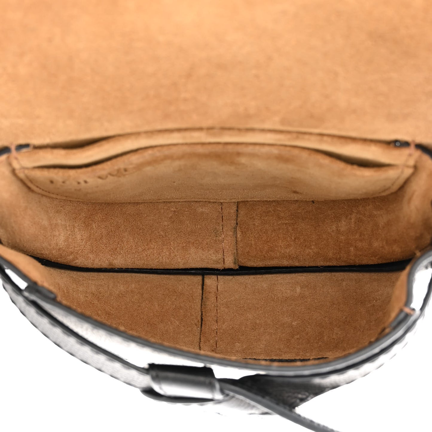 Grained Calfskin Mini Gate Western Crossbody Bag Black