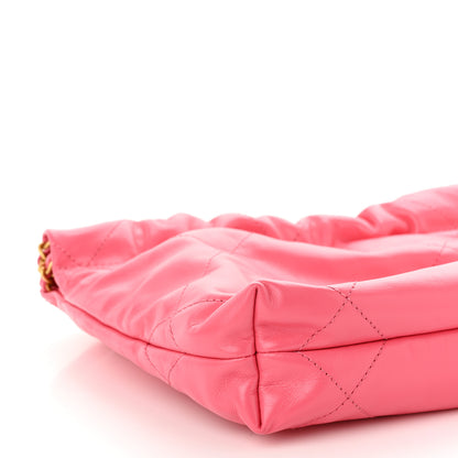 Chanel Shiny Calfskin Quilted Mini Chanel 22 Rose 9 of 10