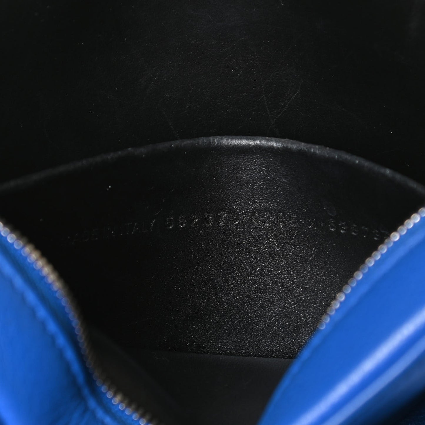 Smooth Calfskin Logo S Everyday Camera Bag Bleu Prim White