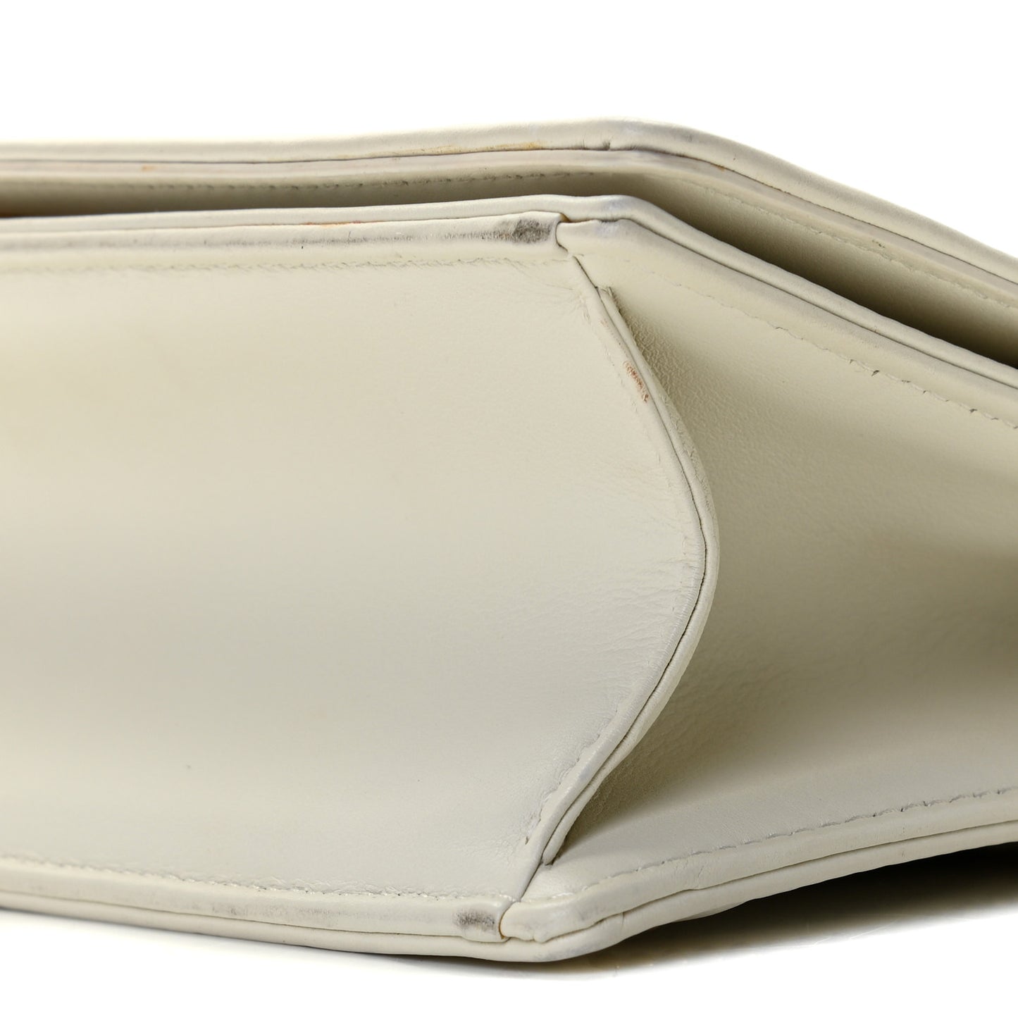 Lambskin Studded Small Diorama Flap Bag Off White