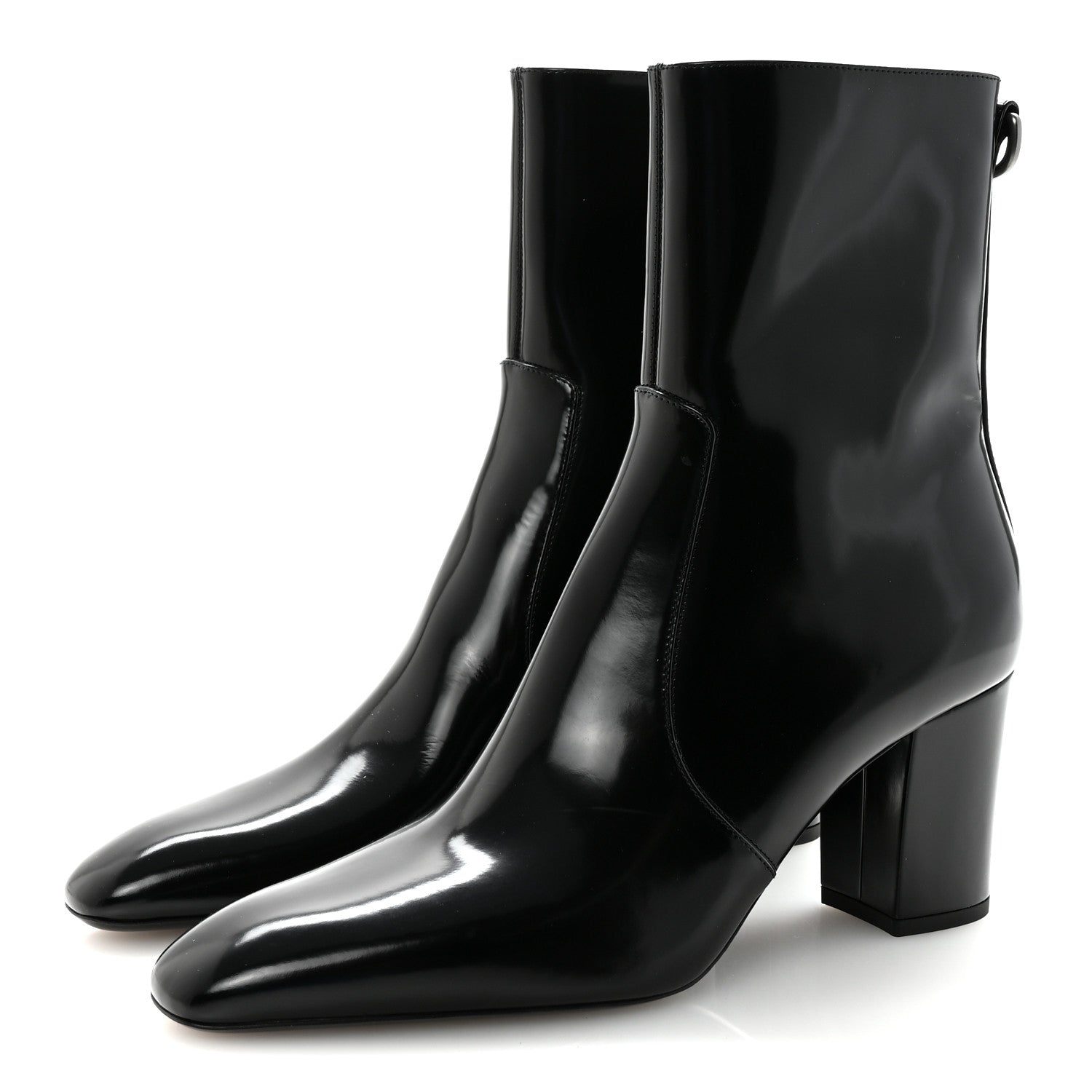 Saint Laurent Vitello Marilyn Betty 70 Ankle Zip Boots 39 Black 4 of 8