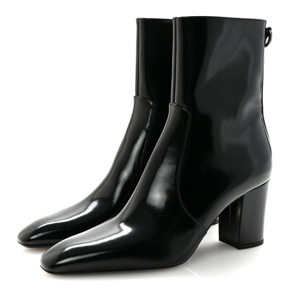 Saint Laurent Vitello Marilyn Betty 70 Ankle Zip Boots 39 Black 4 of 8