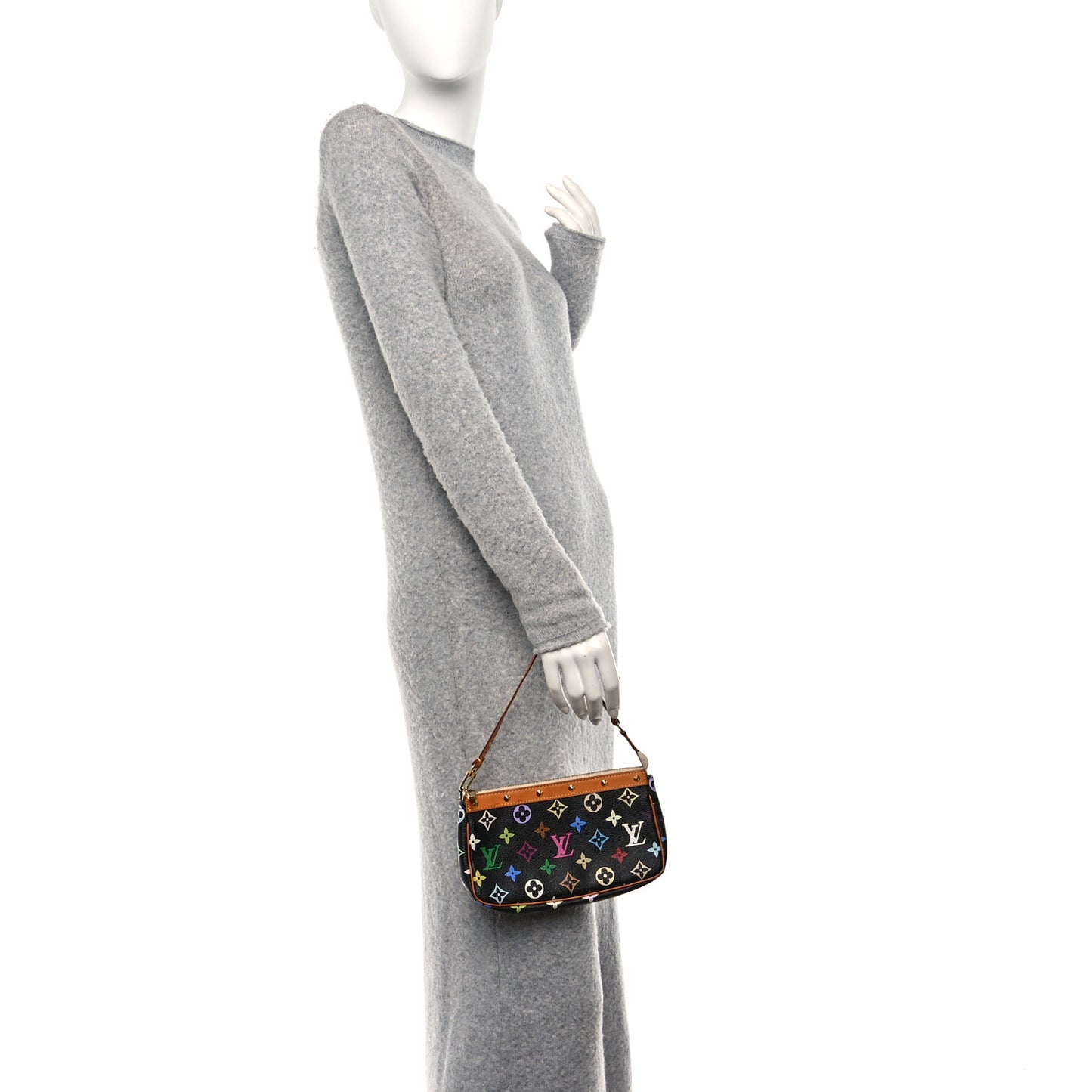 Monogram Multicolor Pochette Accessories Black