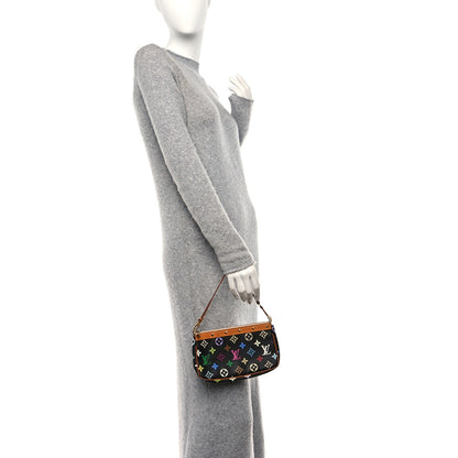 Louis Vuitton Monogram Multicolor Pochette Accessories Black 3 of 12