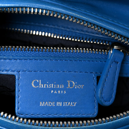 Christian Dior Lambskin Cannage Medium Lady Dior Blue 6 of 10