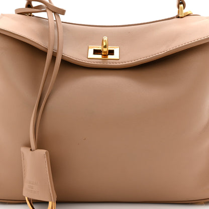 Balenciaga Natural Smooth Calfskin Mini Rodeo Top Handle Handbag Latte 7 of 11