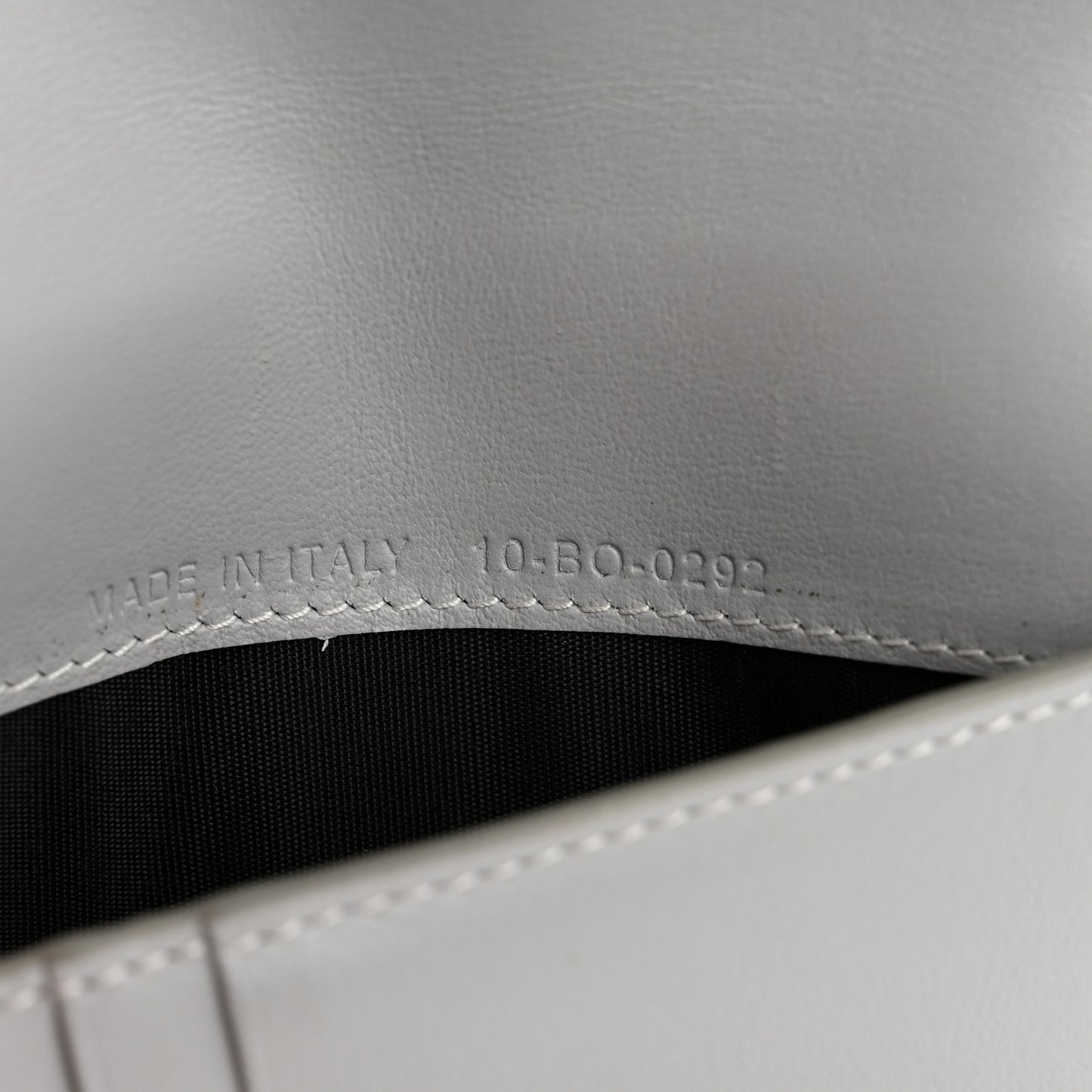Calfskin CD Diamond Canvas Passport Holder Grey