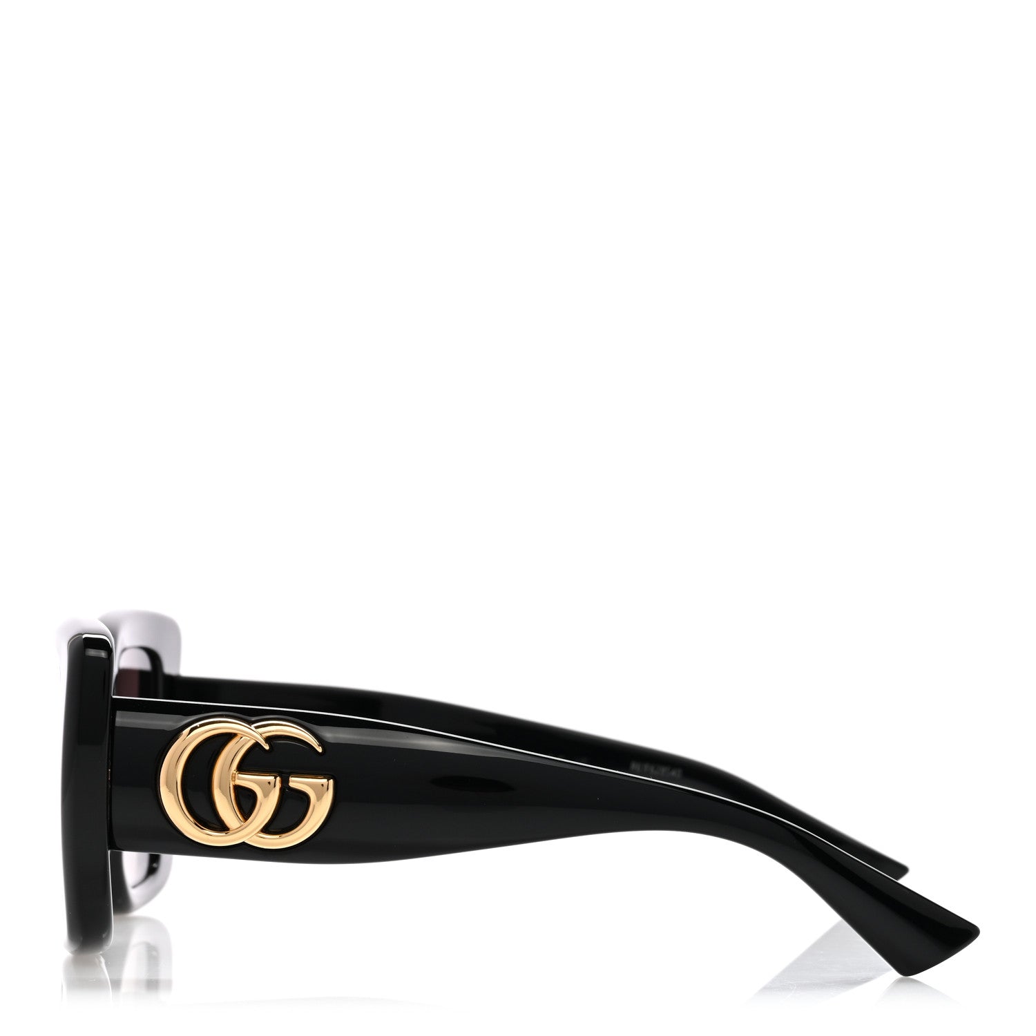 Gucci Acetate Square GG Marmont Logo Sunglasses GG1975S Black 3 of 7