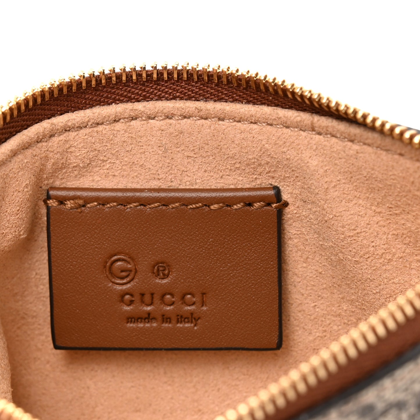 GG Supreme Monogram Key Case Beige Ebony Cuir