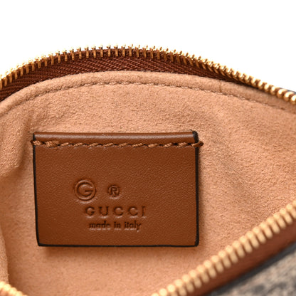 Gucci GG Supreme Monogram Key Case Beige Ebony Cuir 6 of 8