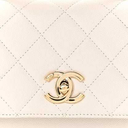 Chanel Caviar Quilted Small Business Affinity Flap White 9 of 12